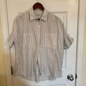 Black and white striped madewell top
